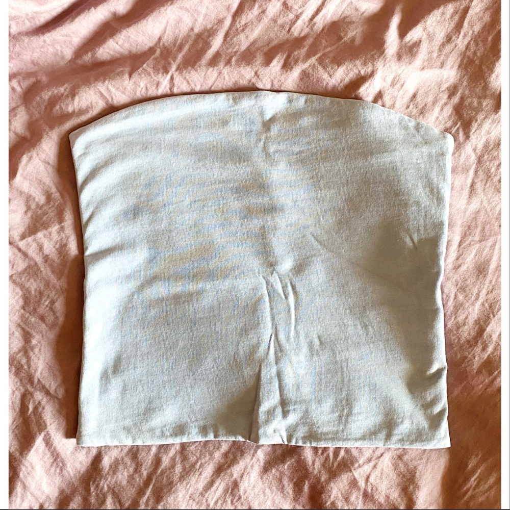 Brandy Melville crop bandeau in baby blue NWOT